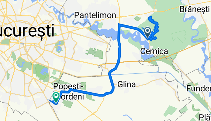 Route to Drumul Fermei 62, Popești-Leordeni