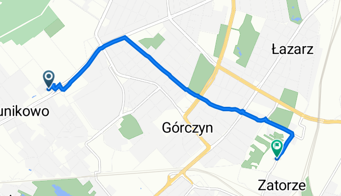 Mariana Smoluchowskiego 3, Poznań do Górecka 30A, Poznań