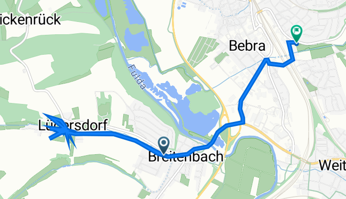 Im Baumgarten 8, Bebra nach Am Mühlgraben 6, Bebra