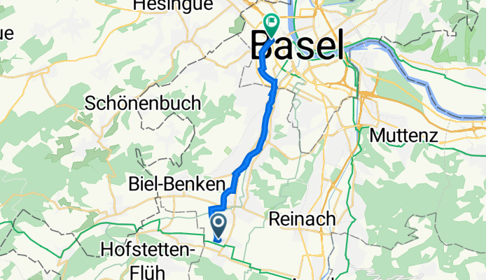 Da Elblingstrasse 14, Ettingen a Kannenfeldstrasse 2, Basel