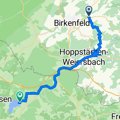 Birkenfeld Rimsberg, Ulmenhof nach Lindenallee 1, Nohfelden