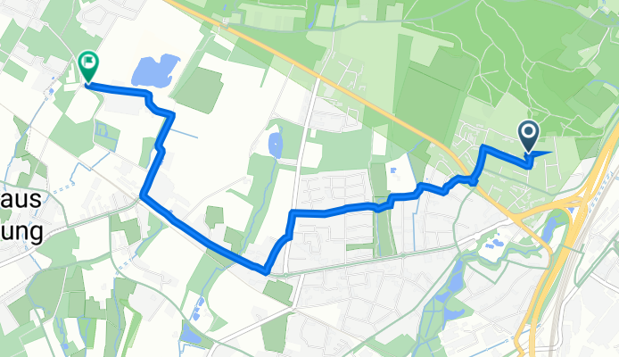 Waldbreede 27, Bielefeld nach Vogelweide 9, Bielefeld