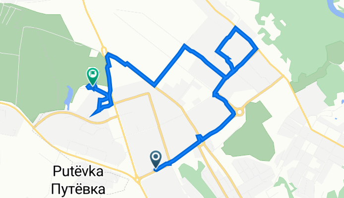 От улица Крахмалева 21, Брянск до улица Счастливая 5, Брянск