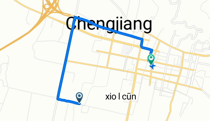 梁王大道 154乡, 玉溪市 to 环城西路 28号, 玉溪市