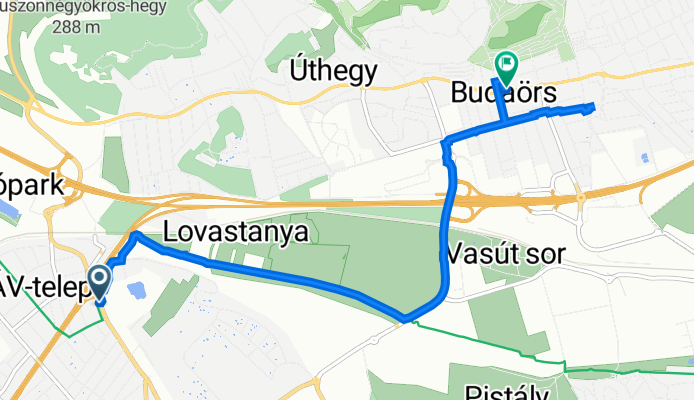 Bajcsy-Zsilinszky utca 81., Törökbálint to Szabadság út 78., Budaörs