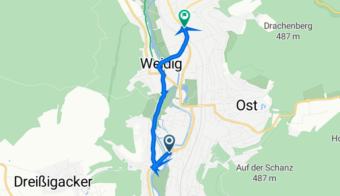 Alte Henneberger Straße 2, Meiningen nach Leipziger Straße 70, Meiningen