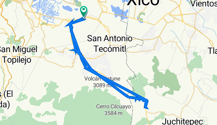 De Calle Acueducto 38, Ciudad de México a Calle Antiguo Camino Xochimilco-Tulyehualco 1, Ciudad de México