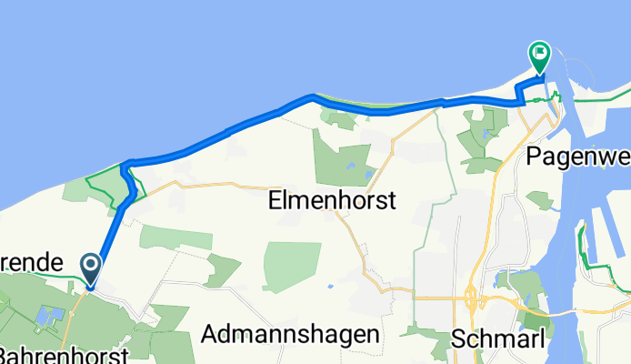 Nienhäger Straße 1, Börgerende-Rethwisch nach Seepromenade 3, Rostock