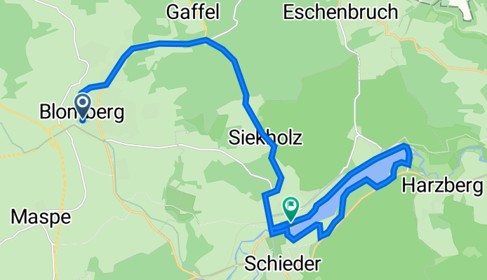 Kuhstraße 37, Blomberg nach Regelweg 2, Schieder-Schwalenberg