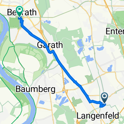 Talstraße 15, Langenfeld (Rheinland) nach Benrather Schloßallee 100-108, Düsseldorf