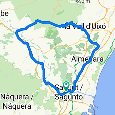 Sagunto - Soneja - Azuebar - Vall d´Uxo - Xilxes - Sagunto