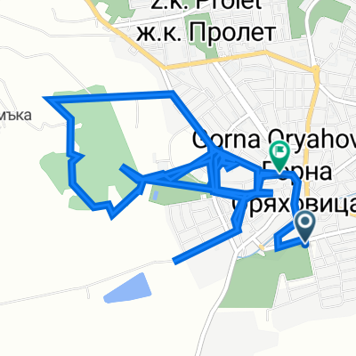 улица „Пирот“ 43, Горна Оряховица to улица Мано Тодоров 2, Горна Оряховица