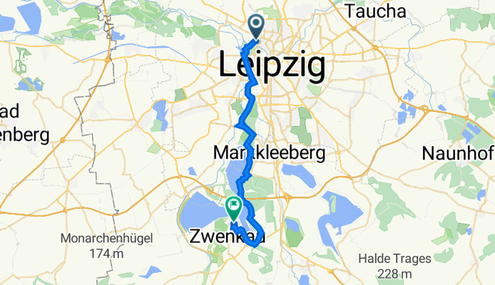 Stallbaumstraße 16, Leipzig nach Leipziger Straße 139, Zwenkau