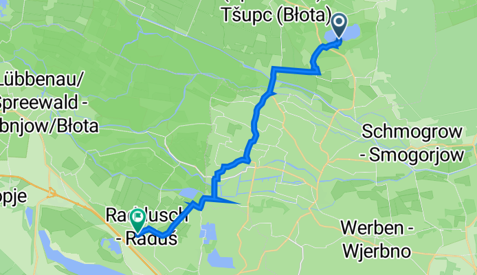 am See 2, Byhleguhre-Byhlen nach Radduscher Bahnhofstraße 13, Vetschau/Spreewald