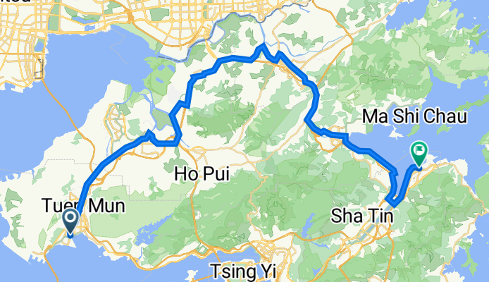 Tuen Mun to Ma on shan