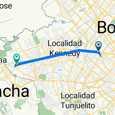 De Avenida Calle 9 5570, Bogotá a Calle 77 Sur 81-80, Bogotá