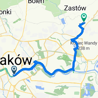 Krakowska 52, Kraków do Stary Gościniec 1I, Kraków