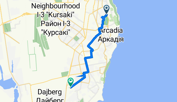 От проспект Шевченка 27, Одеса до проспект Небесної Сотні 99, Лиманка