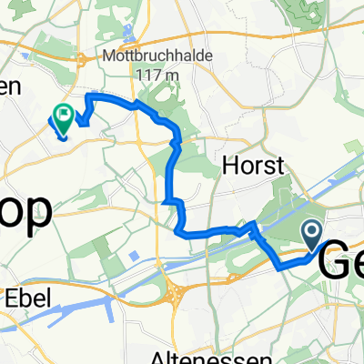 Heßlerstraße 361, Essen nach Krusestraße 40, Bottrop