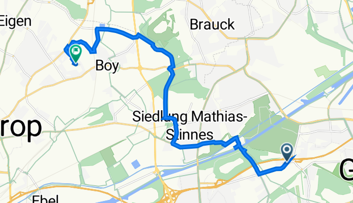 Heßlerstraße 361, Essen nach Krusestraße 40, Bottrop