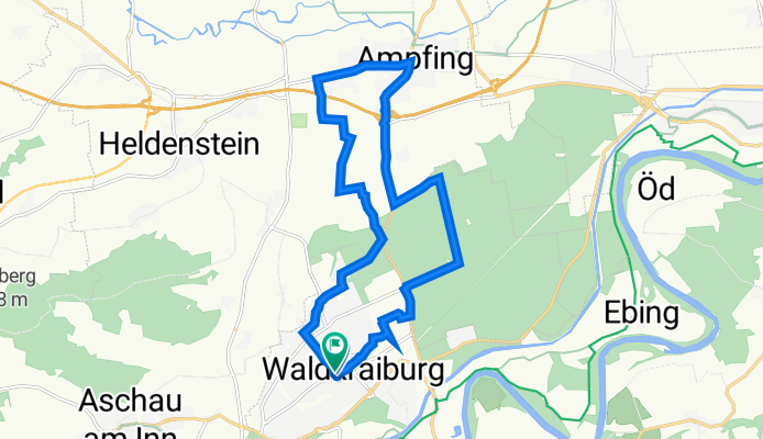 Iserring 2, Waldkraiburg to Graslitzer Straße 2, Waldkraiburg