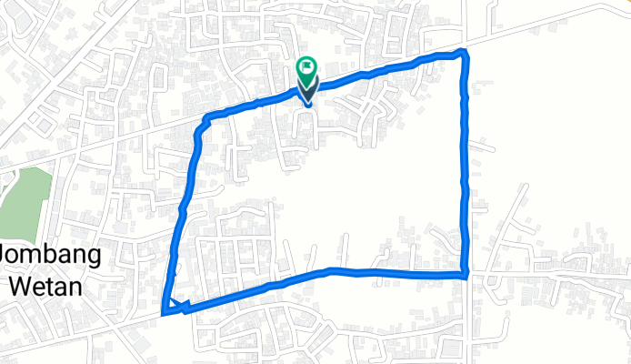 Jombang Wetan, Kecamatan Jombang to Jalan Mawar No.61, Kecamatan Jombang