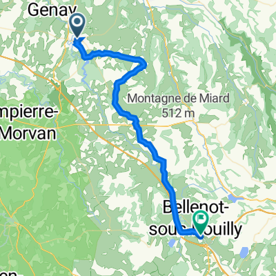 Avenue du Gén Mazillier 27, Semur-en-Auxois nach Rue René Laforge 26, Pouilly-en-Auxois