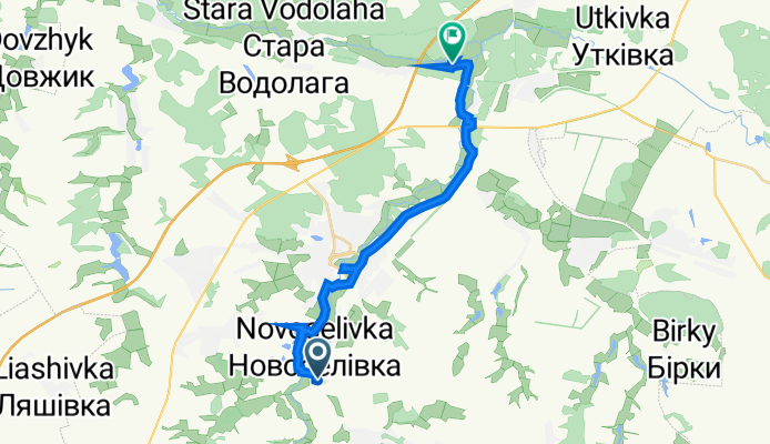 маршрут из Кварцевый, Новоселівка