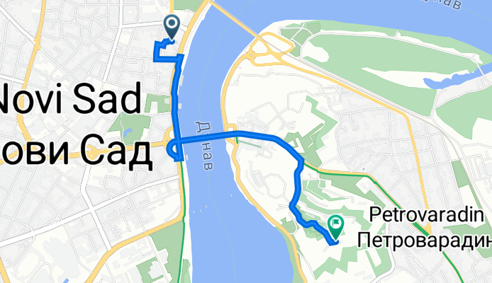 Route nach Gornji plato, Petrovaradin