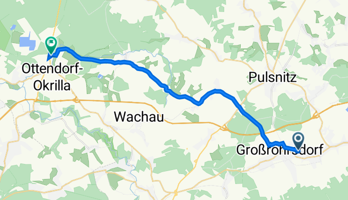 Breitscheidstraße 11, Großröhrsdorf nach Königsbrücker Straße 40, Ottendorf-Okrilla