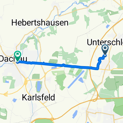 Bruckmannring 20, Oberschleißheim nach Gröbmühlstraße 6, Dachau