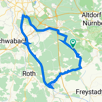 Route nach Röthenbacher Straße 1B, Pyrbaum