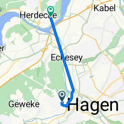Kuhlestraße 33, Hagen nach Gildenweg 1, Herdecke