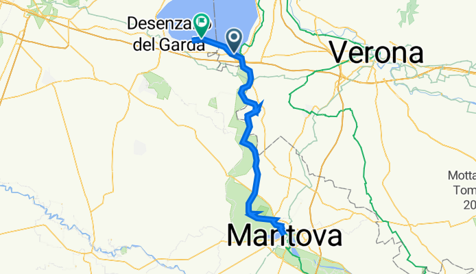 Da Via Milano 52, Peschiera del Garda a Piazza Virgilio 20, Sirmione