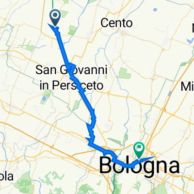 Da Via Albertini 191, Crevalcore a Piazza delle Medaglie d'Oro 1, Bologna