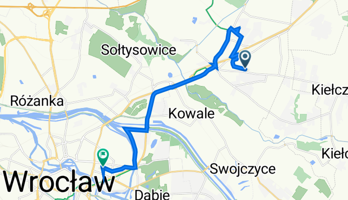 Kiełczowska 56a, Wrocław do Grunwaldzka 5, Wrocław
