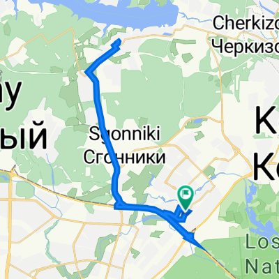 От Веры Волошиной улица 9/24, Мытищи до Веры Волошиной улица 9, Мытищи