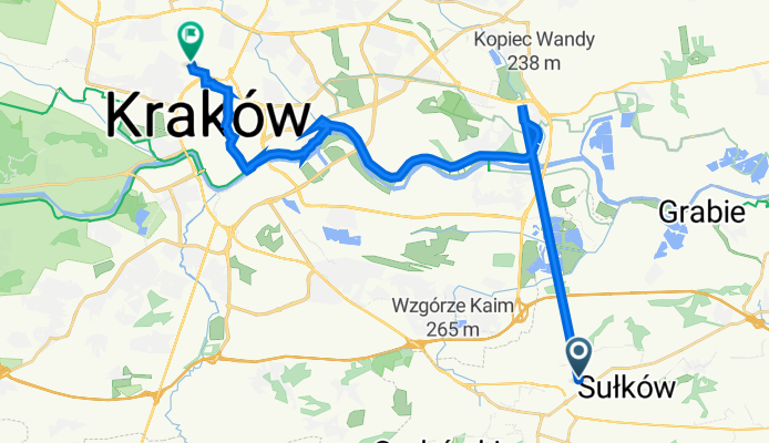 Route to Władysława Łokietka 8, Kraków