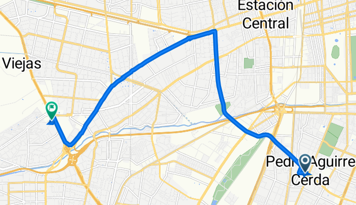 Ruta desde AristĂłteles 5115, Santiago