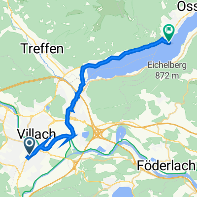 Route from Haydnstraße 10, Villach
