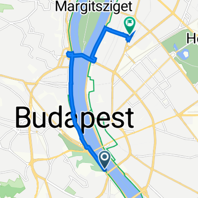 Szent Gellért rakpart 1, Budapest to Váci út 17, Budapest