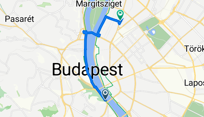 Szent Gellért rakpart 1, Budapest to Váci út 17, Budapest