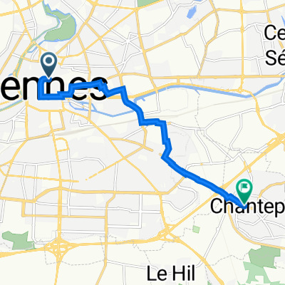 14 bis Rue de Bertrand, Rennes à 61 Avenue André Bonnin, Chantepie