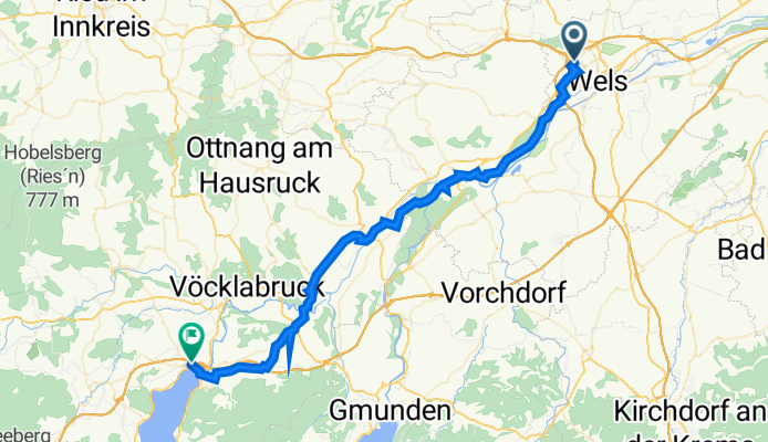 Liselotte Schmidinger Straße 2, Wels nach Rathausplatz 1, Seewalchen am Attersee