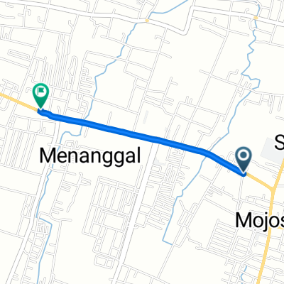 Jalan Gajah Mada 9, Kecamatan Mojosari to Jalan Gajah Mada No. 10/03, Kecamatan Mojosari