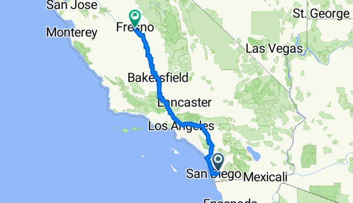 Lake Murray Boulevard 8650, San Diego to NE Van Ness - Ventura, Fresno