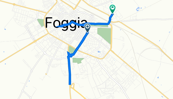 Da Via Cirillo Domenico 58, Foggia a Via Pietrantonio Loffredo 15, Foggia