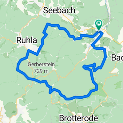 Schwarzhausen - Ruhla - Beerberg - Inselsberg - Fischbach