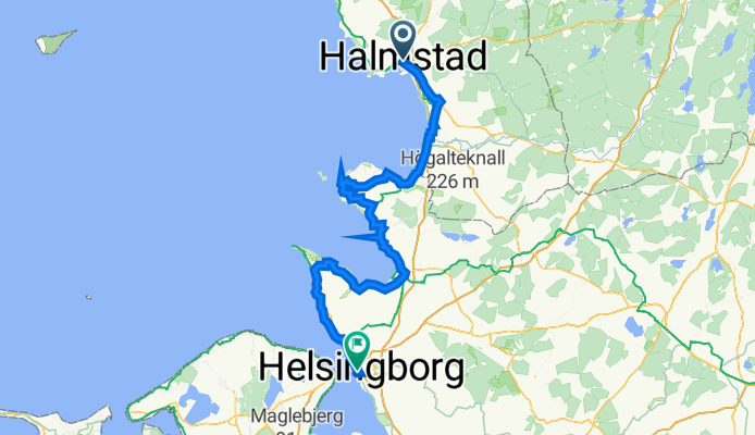 Halstad nach Helsingborg