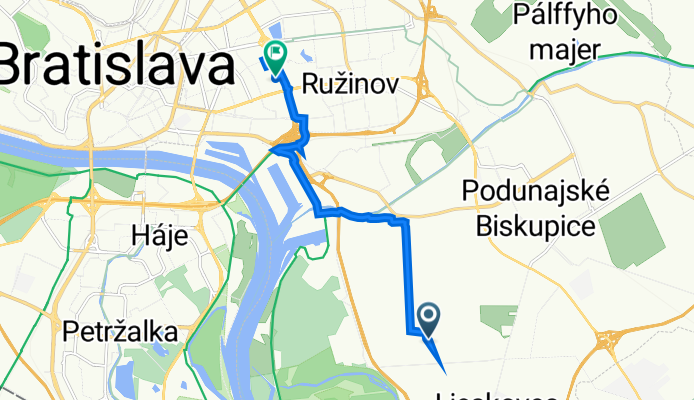 Cesta bez názvu do Sklenárova 34